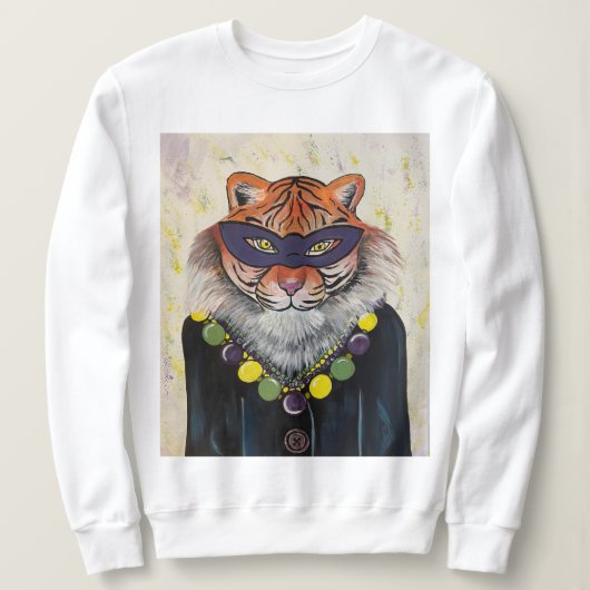 Mardi Gras Tiger Sweatshirt (Design voorkant)