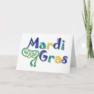 Mardi Gras Tri Mask Kaart