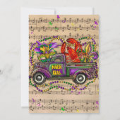 Mardi Gras  Truck Crawfish Boil Invitation Kaart (Achterkant)