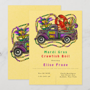 Mardi Gras  Truck Crawfish Boil Kaart