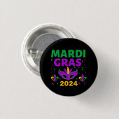 Mardi Gras Trucker Hat Ronde Button 3,2 Cm (Voorkant /achterkant)