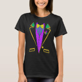 Mardi Gras Tuxedo Suit Gentlemen Carnival Parade C T-shirt (Voorkant)