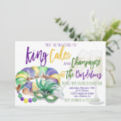 Mardi Gras Uitnodiging (Staand voorkant)