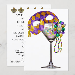 Mardi Gras - Uitnodiging voor een cocktailparty