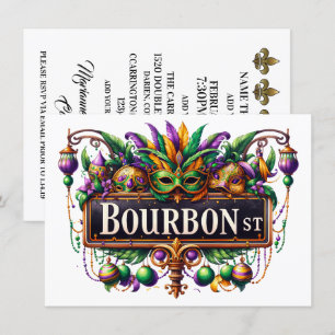 Mardi Gras - Uitnodiging voor een cocktailparty