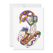 Mardi Gras - Uitnodiging voor een cocktailparty