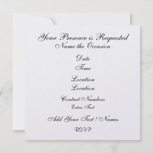 Mardi Gras - Uw Royal Event Uitnodiging (Achterkant)