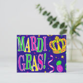 MARDI GRAS VALENTIJNSE FEESTDAGENKAART (Staand voorkant)