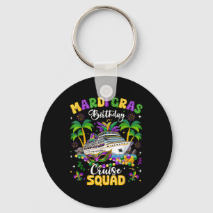 Mardi Gras Verjaardag Cruise Squad Mardi Gras Carn Sleutelhanger