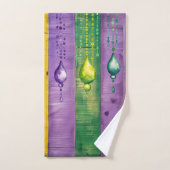 Mardi Gras | Vert Gold violet | Carnaval (Serviette à main)