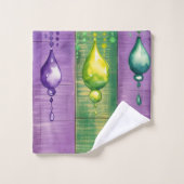 Mardi Gras | Vert Gold violet | Carnaval (Gant de toilette)