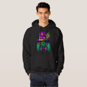 Mardi Gras Video Game Controller Jester Hat Costum Hoodie (Voorkant volledig)