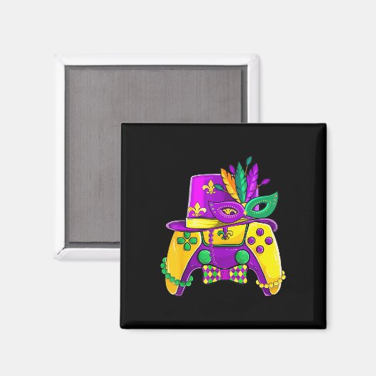 Mardi Gras Video Game Controller Jester Pet Costum Magneet (Voorkant / Achterkant)
