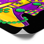 Mardi Gras Video Game Controller Jester Pet Costum Poster (Hoek)