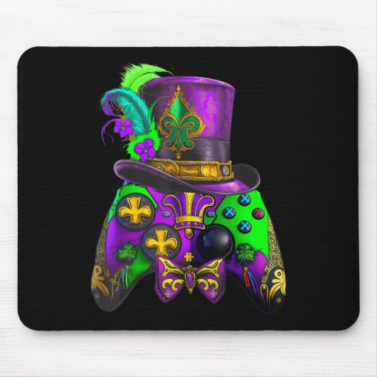 Mardi Gras videogamecontroller E-sport voor kinder Muismat (Voorkant)