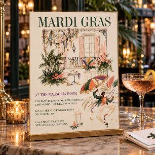 Mardi Gras-viering New Orleans evenementenflyer Flyer