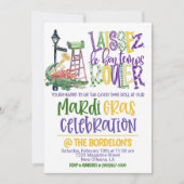 Mardi Gras-vieringsuitnodiging Kaart (Voorkant)