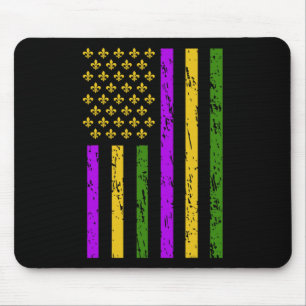 Mardi Gras viert Amerikaanse Mardi Gras vlag Muismat