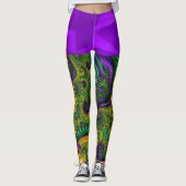Mardi Gras Violet Women's Leggings Paarse pants (Voorkant)