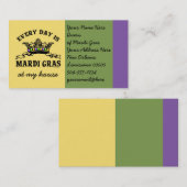 Mardi Gras Visitekaartje (Voorkant / Achterkant)