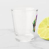 Mardi Gras - vogel en kroon Shot Glas (Links)