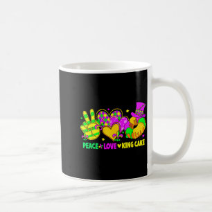 Mardi Gras Vrede Liefde Koning Taart Grappig Feest Koffiemok