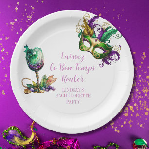 Mardi Gras vrijgezellenfeest Papieren Bordje