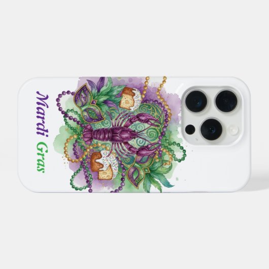 Mardi Gras Watercolor Celebration  (Verso Horizontal)