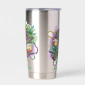 Mardi Gras Watercolor Celebration  Geïsoleerde Drinkbeker (Links)