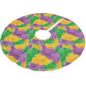 Mardi Gras Waterverf Pointillize Camouflage Kerstboom Rok (Gekanteld)