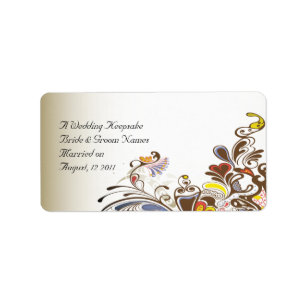Mardi Gras Wedding Favor Lip Balm Tube Etiket