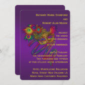 Mardi Gras Wedding Kaart (Voorkant / Achterkant)