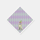 Mardi Gras Weimaraner Servet (Hoek)