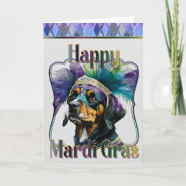 Mardi Gras Wenskaart, Mardi Gras Rottweiler Kaart