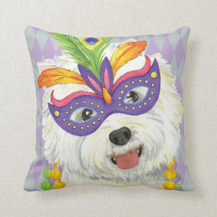 Mardi Gras Westie Kussen