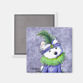 Mardi Gras Westie Magnet (Recto/Verso)