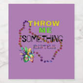 mardi gras wijn etiket (Enkel label)