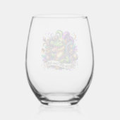 Mardi Gras Wijnglas Zonder Voet (Achterkant)
