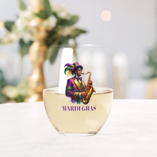 Mardi Gras Wijnglas Zonder Voet (Insitu (Huwelijk))