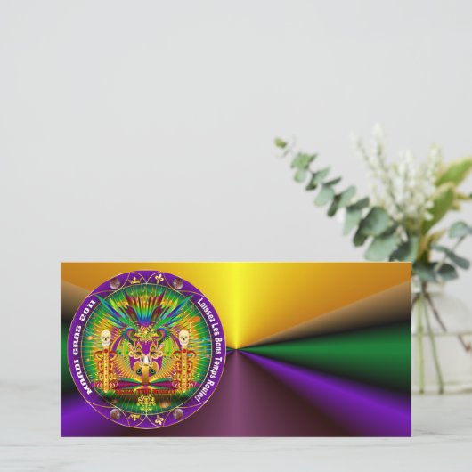 Mardi Gras Witch Doctor-Skull V-1 (Staand voorkant)