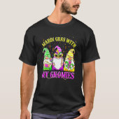 Mardi Gras With My Gnomies Three Gnome Costume T-shirt (Voorkant)