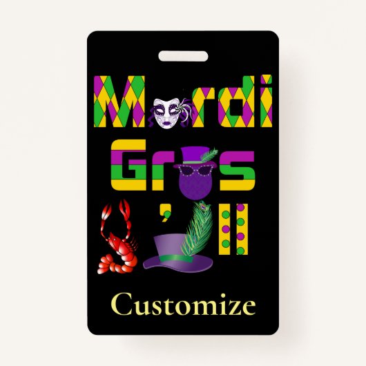 Mardi Gras Y'all Thunder_Cove Badge (Voorkant)
