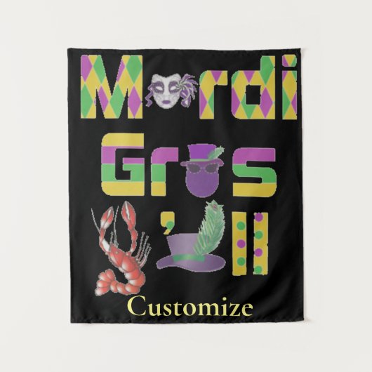 Mardi Gras Y'all Thunder_Cove Wandkleed (Voorkant)