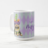 Mardi Gras Yorkie Koffiemok (Voorkant links)