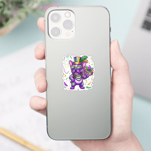 Mardi Gras Zes Zeven Bruh Franse buldog 6 7 Sticker