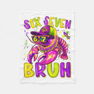 Mardi Gras Zes Zeven Bruh Rivierkreeft 6 7 Meme Ja Fleece Deken