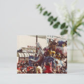Mardi Gras Zulu Float Briefkaart (Staand voorkant)