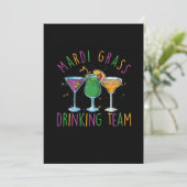 Mardi Grass Drink Team Street Gift Kaart (Staand voorkant)