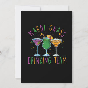 Mardi Grass Drink Team Street Gift Kaart