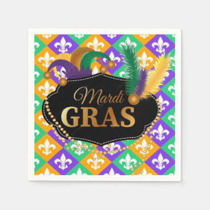 Mardi Grass Fleur de Lis Servet